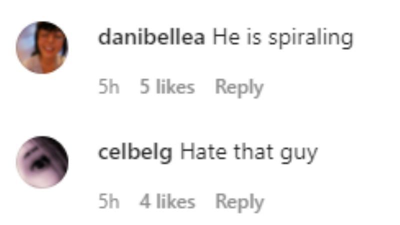 Captură de ecran din secțiunea de comentarii Instagram (defnoodles)