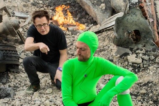 James Gunn dirige Shawn Gunn jouant à Rocket Racoon dans Les Gardiens de la Galaxie
