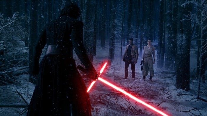 القوة توقظ rey finn kylo snow