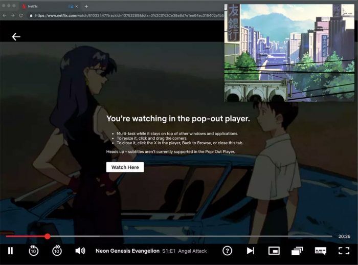 Netflixピクチャーインピクチャー