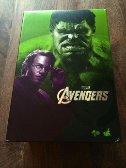 Hot Toys Bruce Banner in Hulk Sixth Scale Set slik v škatli