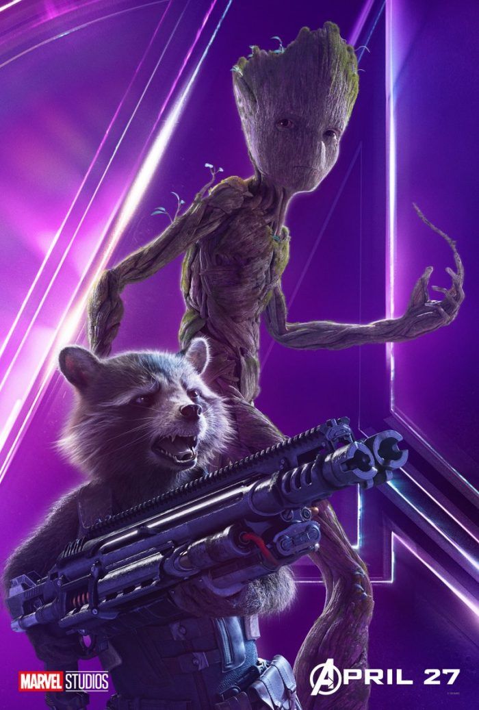 Raketen- und Groot-Unendlichkeitskriegsplakat