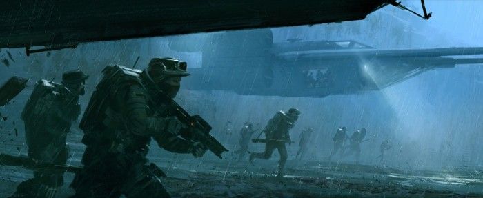 „Rogue One: Žvaigždžių karų“ istorijos koncepcijos menas