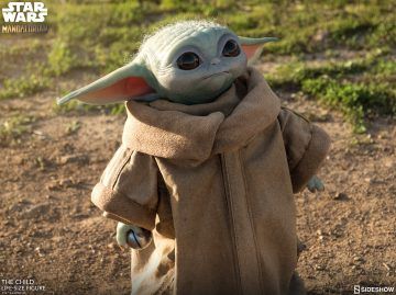 Sānu skate Kolekcionējami dabiskā izmēra mazuļa Yoda attēls