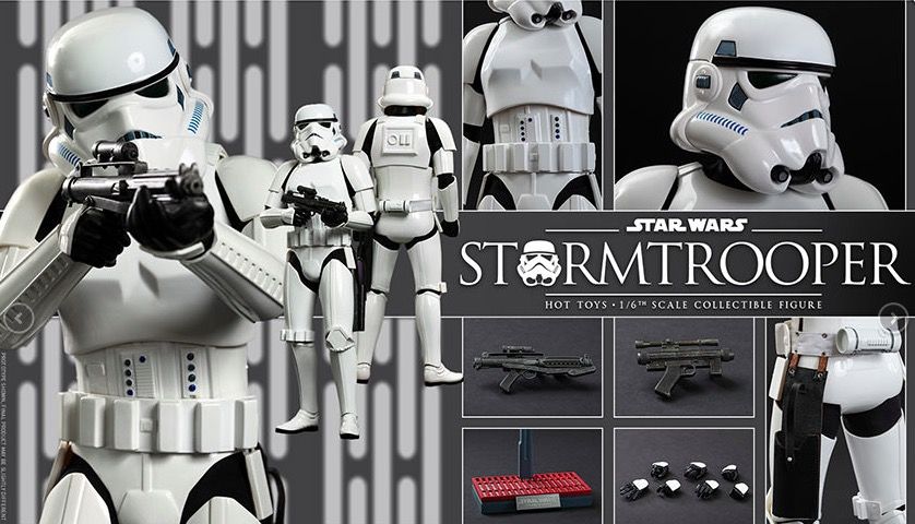 Sıcak Oyuncaklar Star Wars Stormtrooper Altıncı Ölçek Şekil