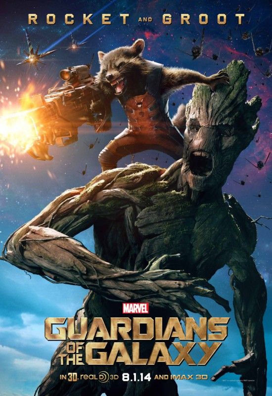 Guardians Galaxy Rocket Groot plakāts
