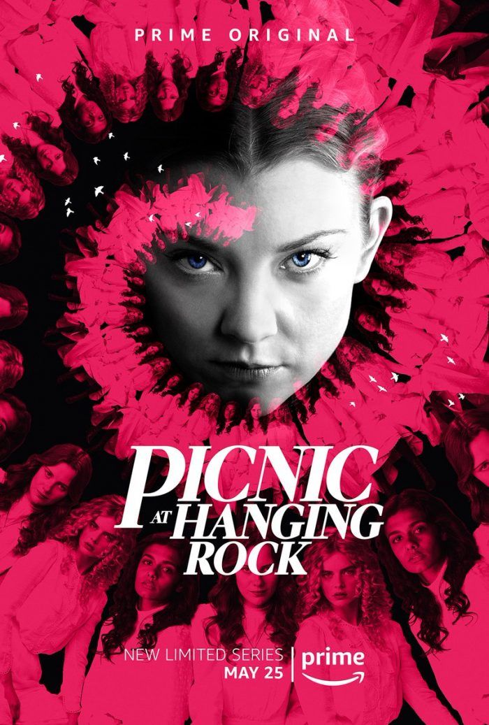 picknick bij hangende rotsposter
