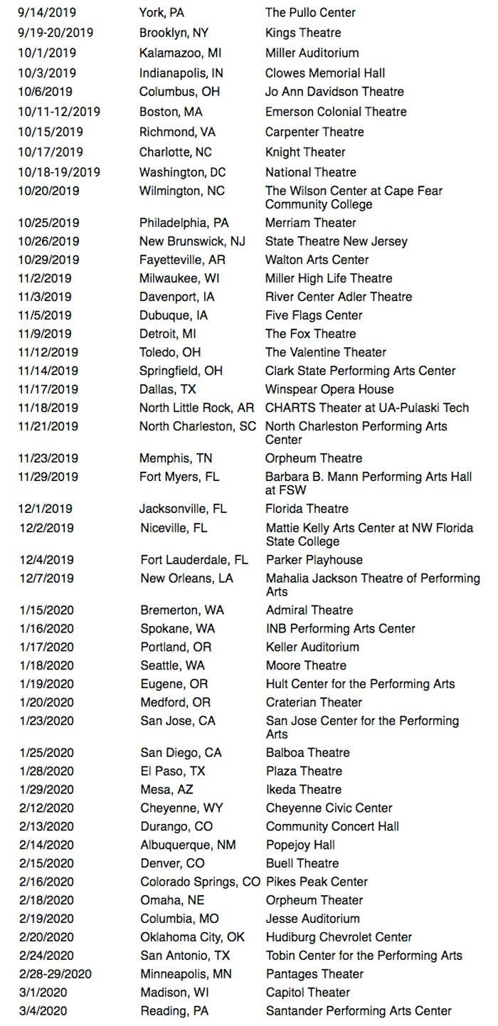 Datas da turnê ao vivo do Mystery Science Theatre 3000 2019
