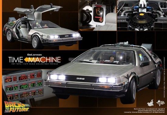1/6 مقياس اللعب الساخنة DeLorean Time Machine من الخلف إلى المستقبل