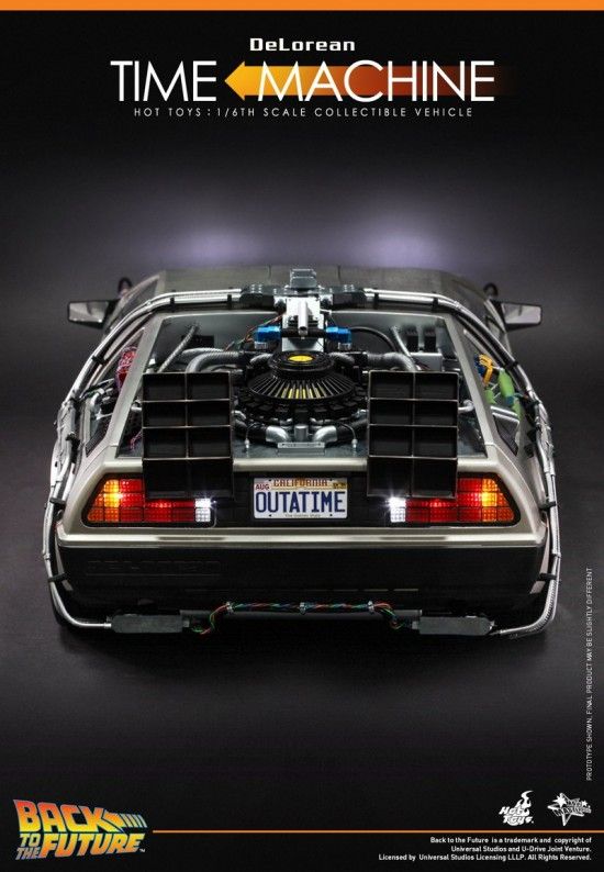1/6 مقياس اللعب الساخنة DeLorean Time Machine من الخلف إلى المستقبل