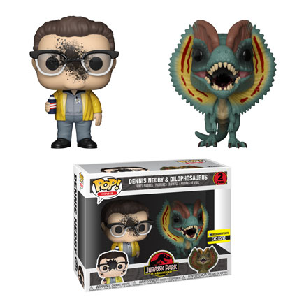 Dennis Nedry en Dilophosaurus 2-pack is alleen verkrijgbaar bij Entertainment Earth